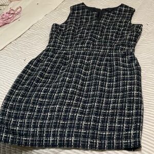 Banana Republic Navy Tweed Sleeveless Dress 14